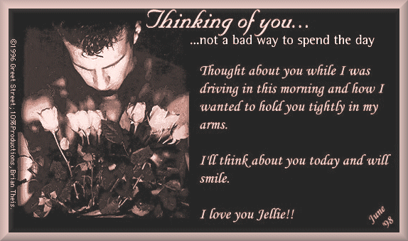 Man with Roses Card